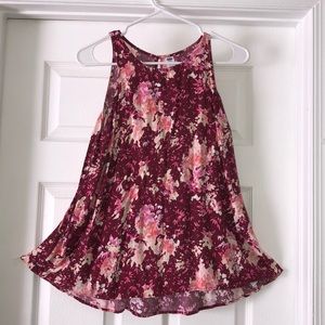 Old Navy Pink Floral Sleeveless Tank